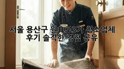 서울 용산구 원효로3가 청소업체 후기: 솔직한 경험 공유