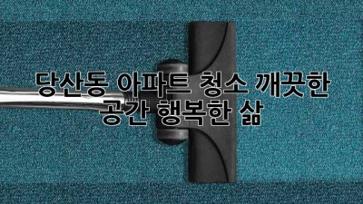 당산동 아파트 청소: 깨끗한 공간, 행복한 삶